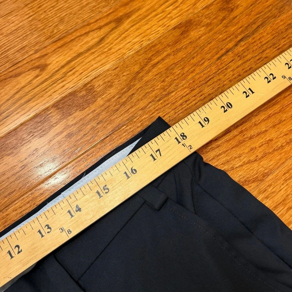 Brooks Brothers Dress Pants Mens 36x32 Navy Blue Flat Performance Polyester